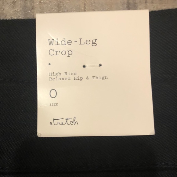 NWT A New Day Black High Rise Wide Leg Crop Pants - Picture 10 of 11